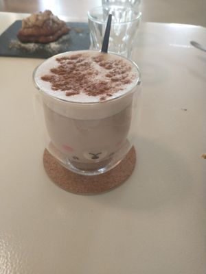 Vegan chai latte with oat milk at The Little Poet in Hobart