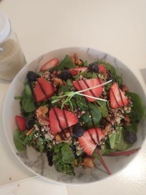 Quinoa and fruit salad at The Little Poet in Hobart