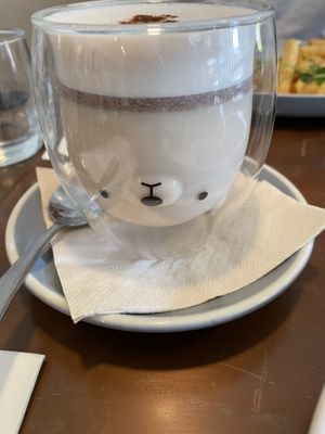 Cute chai latte at The Little Poet in Hobart