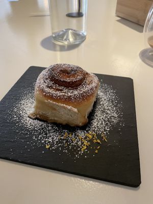 Vegan Cinnamon Roll at The Little Poet in Hobart