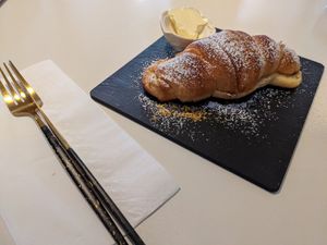 Vegan plain croissant 🥐 at The Little Poet in Hobart