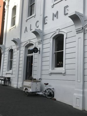 Outside  at The Little Poet in Hobart