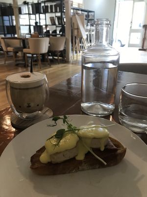 Eggs Benny  at The Little Poet in Hobart
