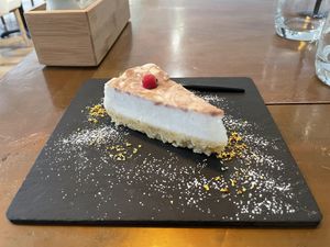 The Little Poet’s vegan cheesecake. at The Little Poet in Hobart
