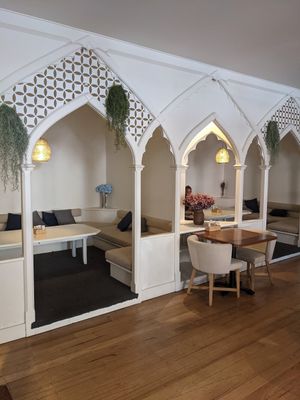 seating nooks at The Little Poet in Hobart