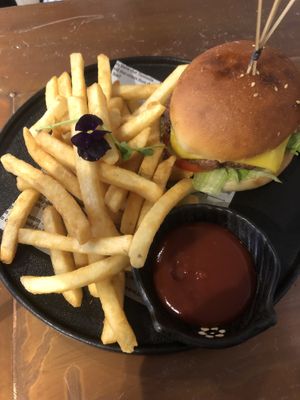 Beyond meat burger  at The Little Poet in Hobart