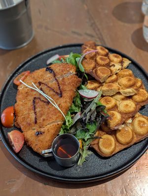 Chickun and Waffles at The Little Poet in Hobart