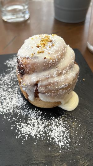 Cinnamon roll  at The Little Poet in Hobart