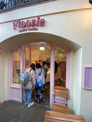 Queues for cookies! at Floozie Cookies in London