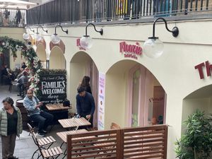 They’re downstairs in the apple market    at Floozie Cookies in London