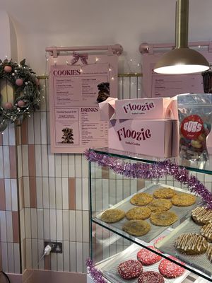 Drinks menu  at Floozie Cookies in London