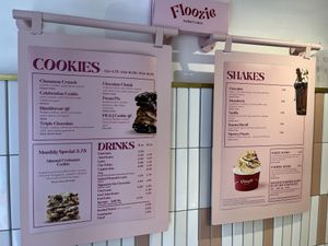 Menus  at Floozie Cookies in London