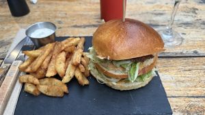 Big Mac and fries (fries are soooo good)  at Friendship Concept in Koh Phangan