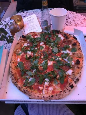 Pepperoni pizza at Mastino Pizza in Amsterdam