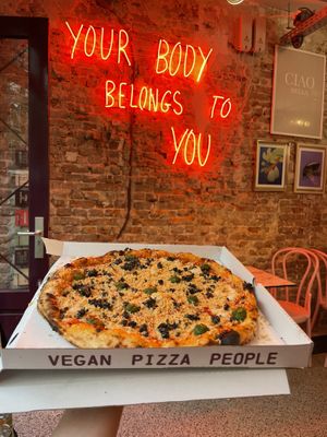 Big 4 vegan pizza  at Mastino Pizza in Amsterdam