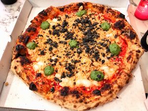 The Big 4 (cheeses) at Mastino Pizza in Amsterdam