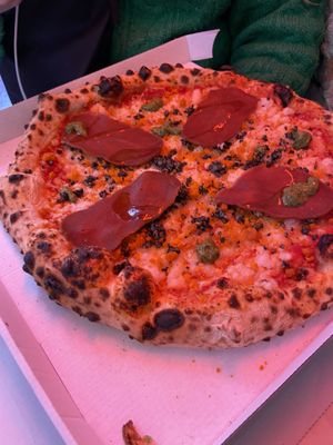 The big 4 (with added ham)   at Mastino Pizza in Amsterdam