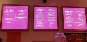 Menu at Mastino Pizza in Amsterdam