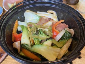 No. 34 Served in a hot pot (on rice) at Ouai in Leipzig