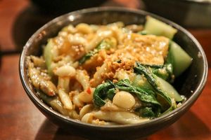 mushroom & bok choy tapas at Ouai in Leipzig