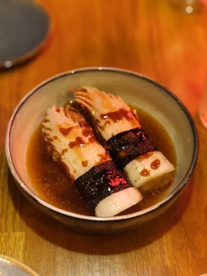 Tofu rolled in pak choi, the texture was out of this world. The sauce that came with it was gorgeous. at Ouai in Leipzig