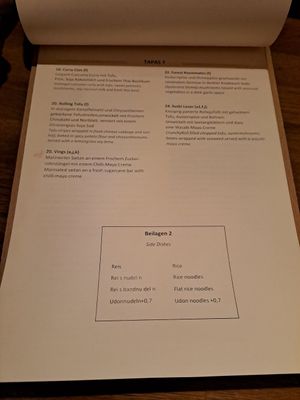 Menu January 2026 at Ouai in Leipzig