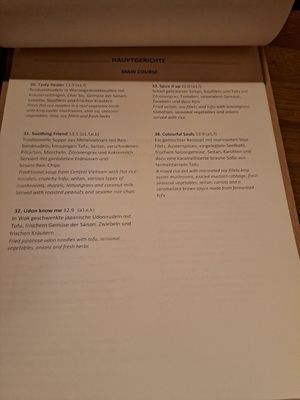 Menu January 2026 at Ouai in Leipzig