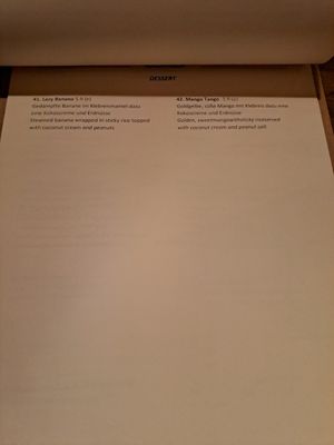 Menu January 2026 at Ouai in Leipzig