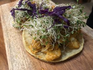 Tacos de coliflor  at Casa Maca in Valladolid