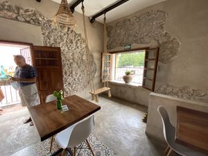 Upstairs eating area at Casa Maca in Valladolid