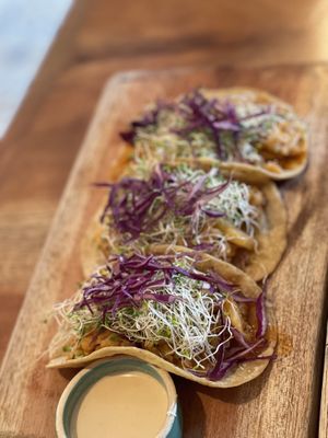 Cauliflower Chipotle Tacos  at Casa Maca in Valladolid