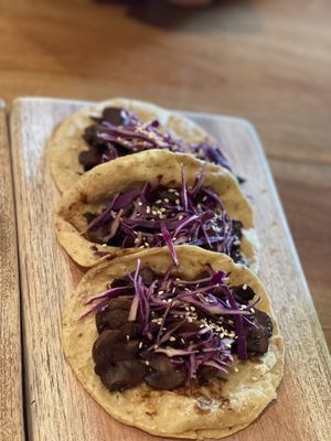 Mushroom Mole Tacos  at Casa Maca in Valladolid