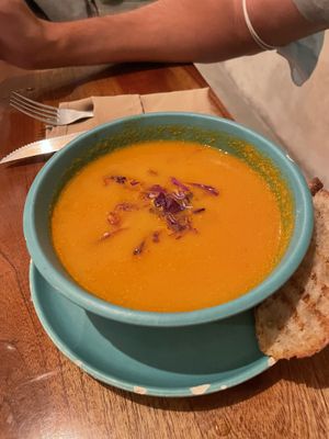 Carrot soup  at Casa Maca in Valladolid