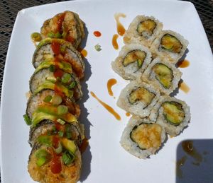 Cryssi Roll (Left) & Zucchini Roll (Right) at Trapper's Sushi in Puyallup
