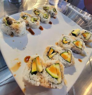 Vegan Tempura Rolls, but I had them not batter them since they share a fryer. at Trapper's Sushi in Puyallup