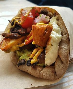 The first vegan souvlaki in the world at Cookoomela Lab - Kalliga in Athens