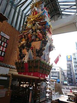 Kakiyama used at Yamakasa festival at Kawabata Zenzai Square in Fukuoka