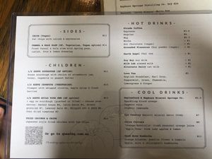 Menu  at Harry's Cafe & Bakery in Hepburn Springs