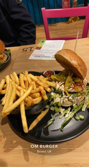   at Om Burger in Bristol