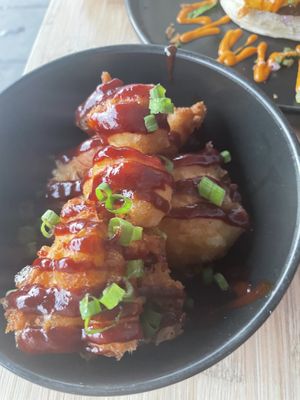 Cauliflower bites  at Om Burger in Bristol