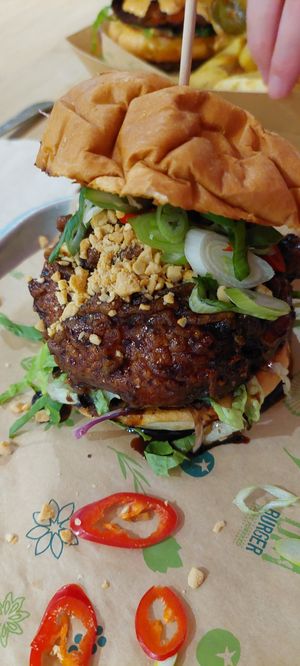 Kfm burger at Om Burger in Bristol