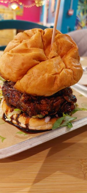 Burger at Om Burger in Bristol