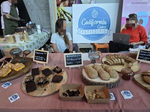 Stall at Vegan Afairs, Bruges at California Cakes  in Oostende