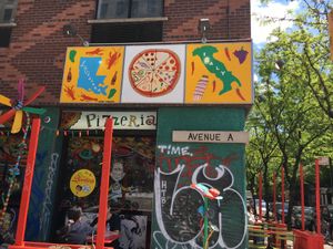 Outside of Two Boots. at Two Boots - East Village in New York City