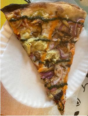 "V is for Vegan" slice at Two Boots - East Village in New York City
