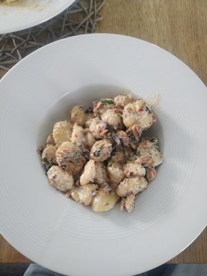 Vegan Gnochi - Extremely tasty at CODA the V Taste in Sighisoara