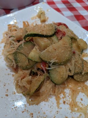 Zucchini potato pasta at Cafe Avellino in Swampscott