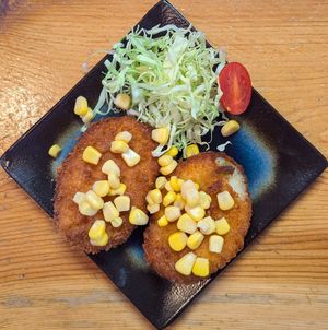 Potato & Corn Croquettes at Mugen Noodle Bar in Tigard