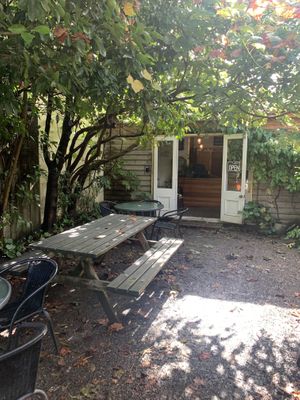 The entrance to the restaurant   at Little Mex-Lotta Fresh in Raglan