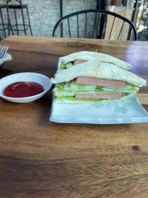 Green sandwich   at GoGreen Vegetarian Restaurant in Phnom Penh